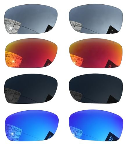 Acefrog Lot de 4 paires de verres polarisés de rechange pour lunettes de soleil Oakley Fives Squared OO9238, parfaitement ajustées, incassables, anti-rayures, lot de value, Multicolore, taille unique