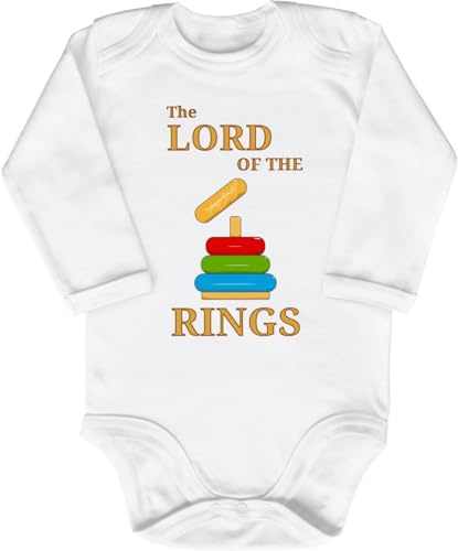 Blauer-Storch Baby Body in verschiedenen Farben Lord Of The Rings Herr der Ringe Spruch zur Geburt oder Geburtstag für Kleinkind Langarm Bio Baumwolle