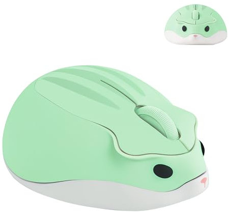 Hamster Souris sans Fil Silencieuse, Petite Souris Ordinateur Sans Fil Animale,1200DPI Souris pour enfant, Portable Mini Souris pour PC Ordinateur Portable pour Gaming Bureau École Voyage Cadeau Gris