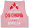 Schürze - Grillschürze Damen - Hier grillt die Chefin persönlich mit Name I Lustig Grillen Frauen I Geschenk Grillen personalisiert - 85x69 - Rosa - grillschürzen für kochschürze lustige