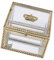 LIFKOME Glas Schmuckkästchen Mit Goldrand Elegante Aufbewahrungsbox Für Ringe Ohrringe Kleine Schmuckstücke Dekorative Box Für Hochzeiten Geburtstagsfeiern