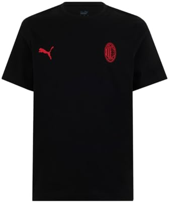 AC Milan T-Shirt Ess, Maglietta in Cotone, Adulto, L