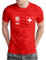 Schweiz T-Shirt „Frauen EM 2025“ Swiss Trikot Fußball Shirt Herren Damen Unisex Europameisterschaft - personalisiert mit Zahl & Namen - Fanartikel Fan-Outfit, Rot, Gr. M