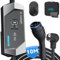 EVPEIWE Typ 2 EV Ladekabel Schuko [3.6KW, 16A, 10M] EV Ladegerät Typ 2 Tragbares EV Charger mit LCD-Bildschirm, Mobiler Ladestation/Wallbox Einstellbarer Strom 6-16A für Elektroautos IEC 62196-2, IP65