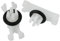 RCTGPGJAC 30 Stück Auto-Befestigungsclip, Karosserie-Push-Halter, kompatibel for BMW 3er-Serie E46 1998–2014, Dach-Regenrinnen-Formteil-Befestigungsclip