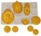 Moldes de Silicona, Molde para Fondant de Monedas del Tesoro, 9 Cavidades Moldes para Caramelo con Forma de Monedas Antiguas para Tartas Chocolate Caramelo