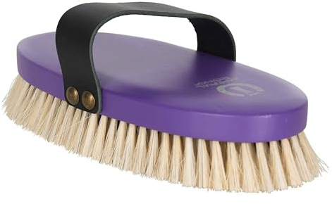 Imperial Riding Weiche Bürste IRH, besonders sanfte Pferdebürste mit weichen Rosshaarborsten, schonende Fellpflege für natürlichen Glanz & stilvollen Stall-Look, Royal-Lila