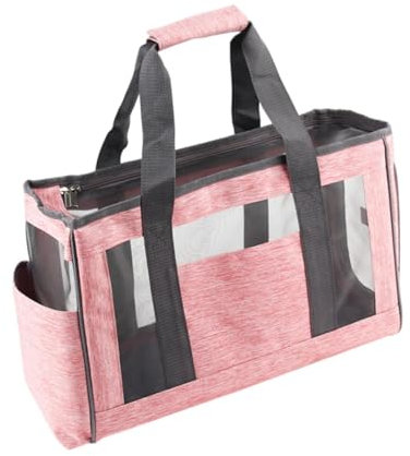 Sharplace Trasportino Morbido con Rete, Borsa per Il Trasporto di Gatti e Cani, Rosa