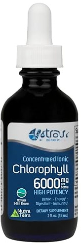Konzentriertes Ionisches Chlorophyll 6000 mg, Minzgeschmack, 60 ml