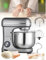 Batidora de alimentos comercial de 2000 W, 8 velocidades ajustables, batidora de masa eléctrica con soporte y recipiente de acero inoxidable for panadería y pizzería.