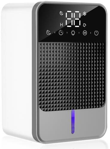 Deshumidificador 1500ML, Deshumidificadores de Humedad,Deshumidificador Silencioso Pequeno Eléctrico Bajo Consumo 7 LED Colores Desumidifador Portátil Apagado Automático Baño Armario