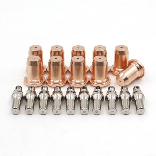 Pumixiy 20 Stück Plasmabrenner Ersatzteil-Set, MT52582 Elektrodenspitzen MT51313P 1,1 mm Düsen, kompatibel mit PT60 für IPT-60