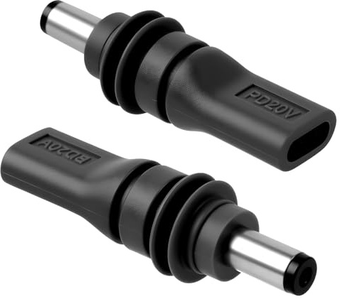 JiaHeHe 2er-Pack USB-C-auf-DC-Adapter 5,5 mm x 2,1 mm, kompatibel mit Starlink Mini-Zubehör, PD 100 W Typ-C-Buchse auf DC5521-Stecker, wasserdichter Kabelersatz für Starlink Mini-Kabel