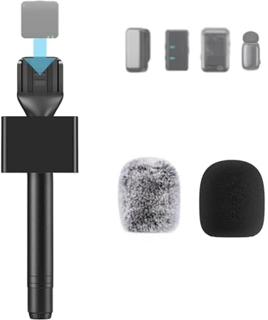 ZealSound Interview Go handheld adapter for Dji Mic, Rode Wireless Go & Other Wireless Lavalier Microphones