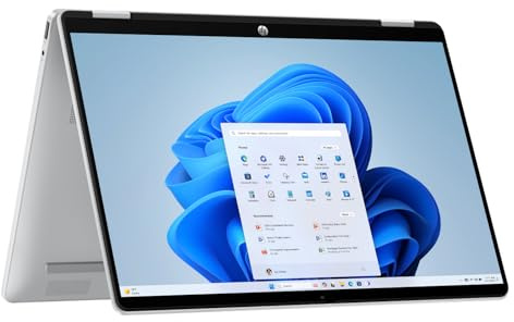 HP OmniBook 5 Flip 14 Touchscreen Laptop | Intel Core i7-1355U | 16 GB RAM | 512 GB SSD | Intel Iris Xe Graphics | 2K Touch Display | Windows 11 Home | Glacier Silver | 14-fp0507na