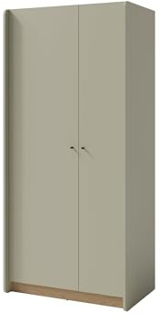 Marmex Meble Alessio 03E Kleiderschrank 2-türig, Moderner Schrank mit Einlegeböden & Kleiderstange