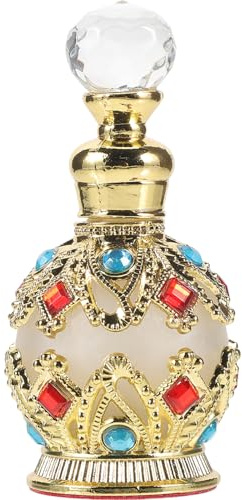 COLLBATH Leere Parfümflasche aus Glas 15ml mit Goldakzent für Reisen