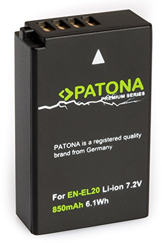 PATONA Blackmagic Pocket Cinema EN-EL20 Batterie pour Appareil Photo Nikon 1 AW1 J1 J2 J3 S1 V3 Coolpix A P950 P1000 P1100