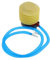 sourcing map Pedal de Mano Pie Bomba de Aire Tubo Inflador de Plástico Azul Amarillo