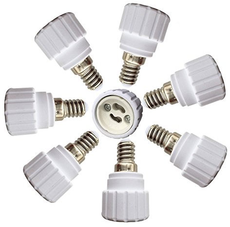 DZYDZR 8 Stück E14 auf GU10 Lampensockel Adapter für LED Lampen