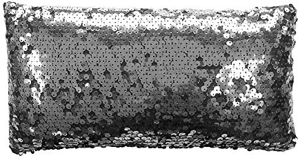 Dazzle Glamorous Pailletten-Kissen, Polyester, Anthrazit, 18 x 32 cm