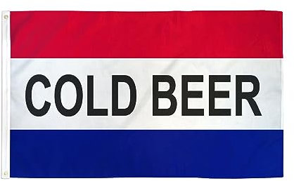 AZ FLAG - Flagge Kaltes Bier - 150x90 cm - Cold Beer Fahne 100% Polyester mit Messing-Ösen - 110g
