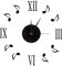 Orologio da Parete Musica, Orologio da Parete a Specchio con Note Musicali e Numeri Romani, 3D Stereo Adesivo da Parete Orologio Muto, Decorazione Fai Da Te per L'Ufficio Domestico