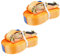 Safetytex Spanngurt 5t / 8m Zurrgurt 5000 kg orange Polyester PES DIN EN 12195-2 (2 Stück)