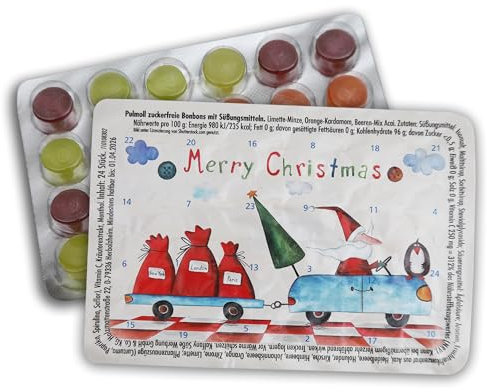 Kleinster Adventskalender der Welt - Merry Christmas-Zug - Pulmoll - Bei Kauf von 3 Kalendern gibt's den 4. gratis
