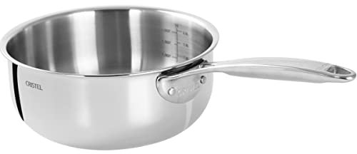 Cristel C14CPF Casserole 14 CM Castel Pro 5 PLY POIGNEE Fixe