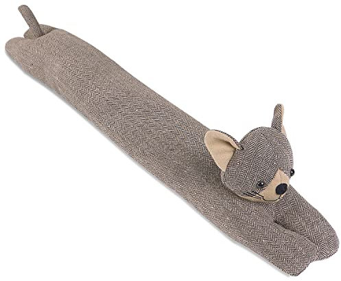 SANFERGE 91,4 cm 1,4 kg robuster Zugluftstopper unter der Tür, dekorativer schalldichter Tür-Zugluftblocker, energiesparender Zugluftschutz, Katze Java