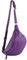 modamoda de - T77 - ital. Hüfttasche Bauchtasche Brusttasche Medium aus weichem Leder, Farbe:Purple