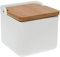 Versa, salero tapa bambú blanco linea cocina, cerámica (VS-21440152)
