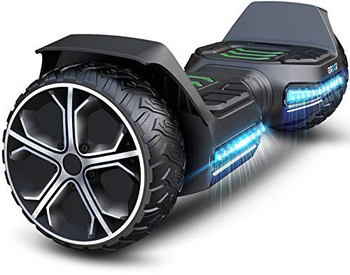GYROOR Hoverboards , 6.5 inch 250W All Terrain Offroad,Self Balancing Hover Board w/ Bluetooth Speaker,APP Control,Glowing LED Lights,Non-slip Hover Boards,for Xmas Birthday, Black C (G5-Black)