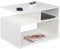 RICOO Couchtisch mit Stauraum 69 x 50 x 50 cm, Couchtisch Holz, Wohnzimmertisch für Couch Weiss – WM095-WM, Tisch Wohnzimmer Tisch, Sofatisch, Coffee Table, Couchtisch weiß klein, Couch Tisch
