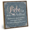 ARTFAVES® Wandbild Holzschild mit Spruch - Liebe ist wie ein Vollbad - Türschild Retro Vintage Deko Bild Geschenk - Hochzeit, Valentinstag, Kennenlerntag, Verlobung