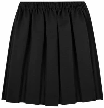 Gadgets Mafia Box Pleated School Uniform Skirt for Girls Round Elasticated Waist Age 9-10 Years Black