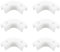 HJGarden 6pcs Water Pipe Flow Bend Clip 90 Degree Fixing Clamp Tube Elbow Corner Holder for 1/4 / 3/8 RO Tubing-White