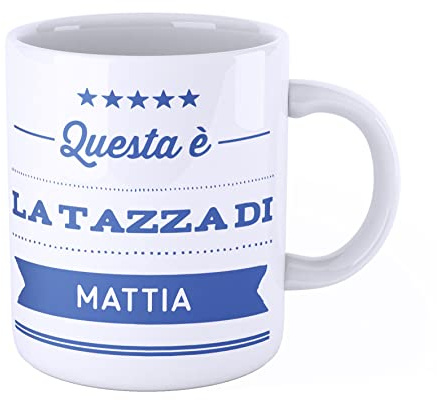 iMage Tazza Mug con nome Mattia Questa è la tazza di Mattia - regalo divertente per ogni occasione