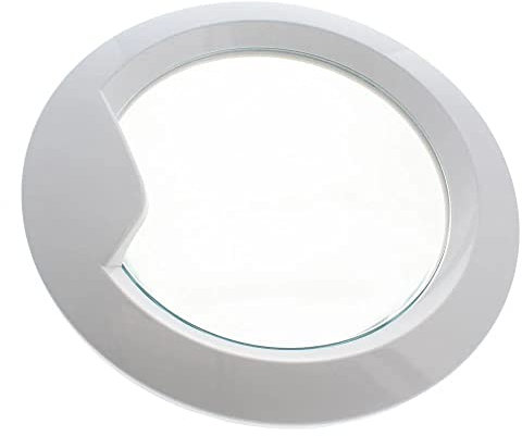 sparefixd Cadre de porte et poignée en verre blanc pour machine à laver Indesit