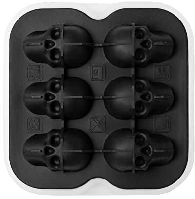 Fisura – Cubitera de silicona con forma original. Cubitera hielo grande original. Cubitera de silicona sin BPA. Fácil de desmontar. (Calaveras)
