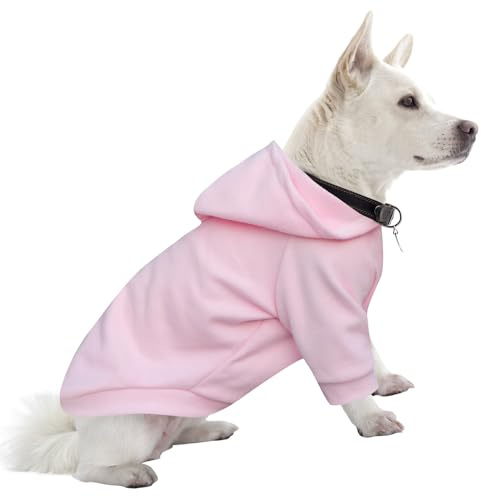 HuaLiSiJi Dog Hoodie Dog Sweatshirt Warm and Lightweight, With a Soft Texture, Elasticity Easy to Wear and Bright Colors (Pink, S)