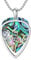 Shusukue Halskette Sterling 925 Silber Damenkette Plektrum Kette für Freundin Musiker Abnehmbarer Abalone Plektron Gitarre Schmuck