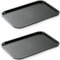 PHCOMRICH Pallet x 2, vassoio multiuso nero, antiscivolo, materiale PP per alimenti, tre dimensioni (41,5 x 30,5 cm)