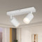 Kambo Weiß Deckenstrahler 2 Flammig LED - GU10 Deckenleuchte Strahler Schwenkbar - Modern Deckenlampe 2 Flammig - Deckenspot Strahler Wandstrahler Küche Schlafzimmer - Max.7w Ohne Leuchtmittel