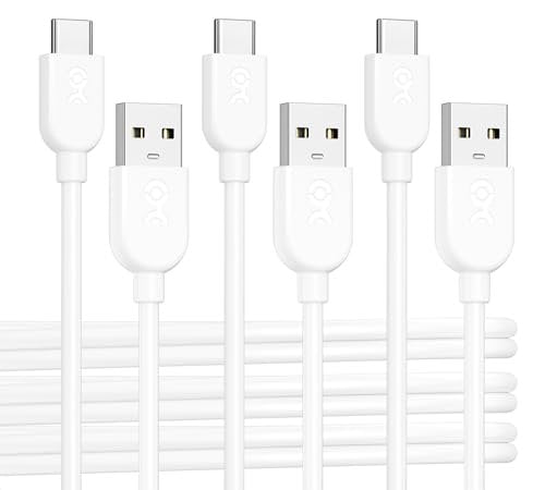 Cable Matters Cavo USB C USB A 0,9m in confezione da 3 con ricarica rapida 3A (cavo di ricarica da USBA a C) in bianco, compatibile con iPhone 15/15 Pro/15 Plus, iPad Pro, Samsung Galaxy S23