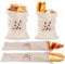 Brotbeutel Leinen, 4er Set Brotsack mit Kordelzug Baguette Brotsack Leinenbeutel Wiederverwendbar für Brot Backen Obst Gemüse Aufbewahrung Frischhalten Brottasche