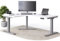 DESKSPACE Corner Elektrisch Höhenverstellbarer Eckschreibtisch - 10 Jahre Garantie, Eckschreibtisch mit Memory-Funktion & Anti-Kollision (Graues Gestell, Weiße Tischplatte, 160 x 130 x 70 cm)