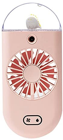 Lnfxkvva Portable Handheld Misting Fan, Rechargeable Personal Mister Fan, Battery Operated Mist Fan for Outdoors Pink