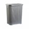 Plastic Laundry Basket Clothes Washing Bin Storage Knitted Hamper Organiser (Silver, Tall)